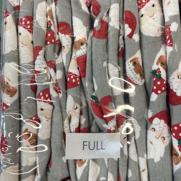 Martha Stewart Collection Printed Cotton Flannel 4-Pc. F Dear Santa, Full - Picture 4 of 5